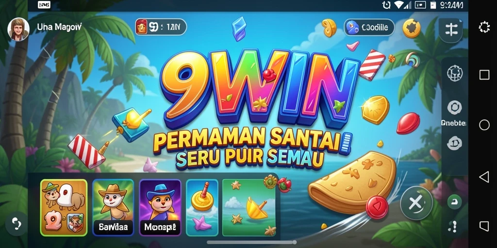Tangkapan layar gameplay 9WIN yang seru dan penuh warna.