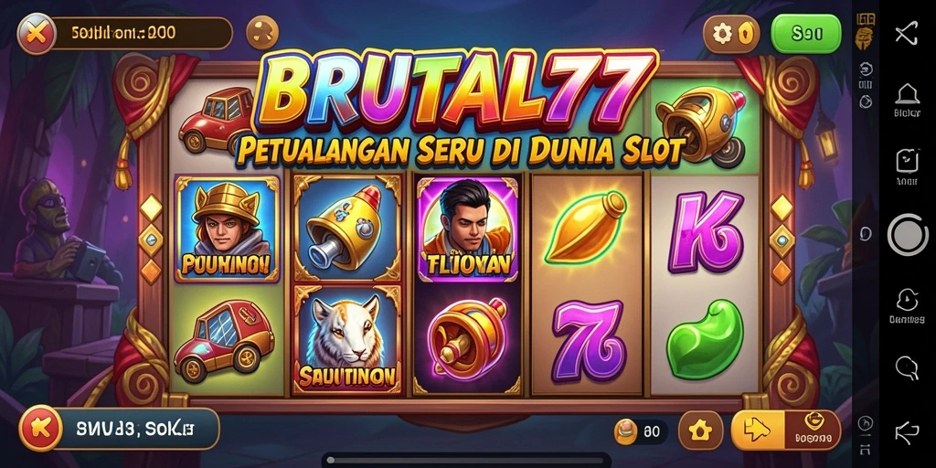 Screenshot gameplay BRUTAL77 menampilkan keseruan mesin slot.