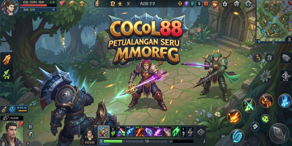 Screenshot gameplay COCOL88 menampilkan pertempuran epik dalam dunia MMORPG.
