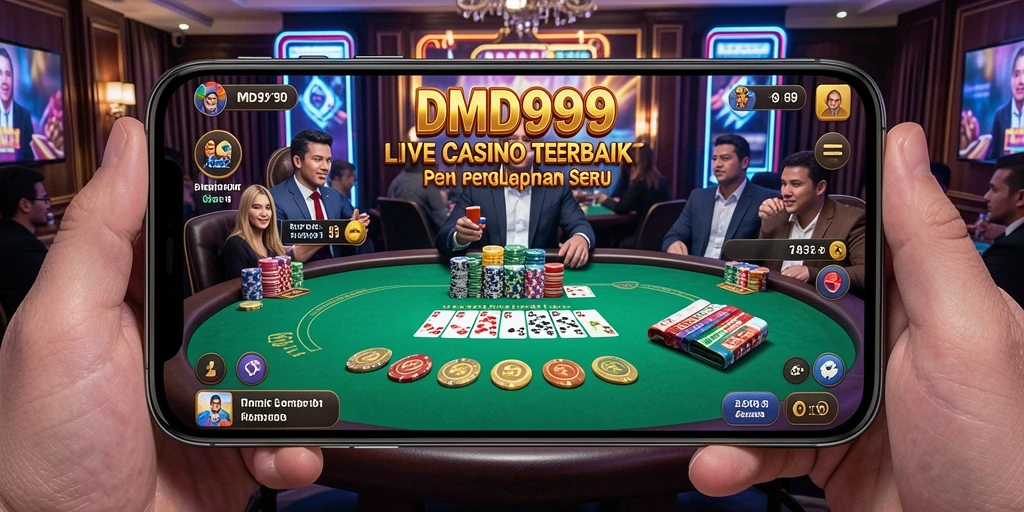 Tampilan gameplay Live Casino DMD999 yang memukau dan interaktif.