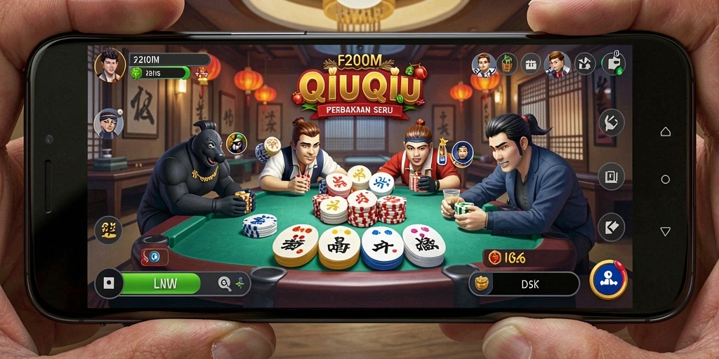 Tampilan seru dan kompetitif gameplay F200M QiuQiu.