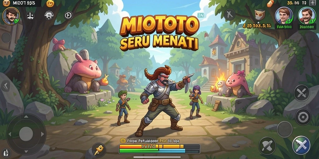Tampilan gameplay action seru di dunia petualangan MIOTOTO.