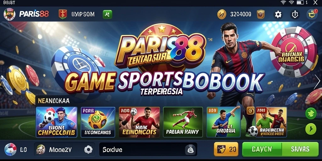 Tampilan antarmuka intuitif PARIS88 untuk taruhan Sportsbook.