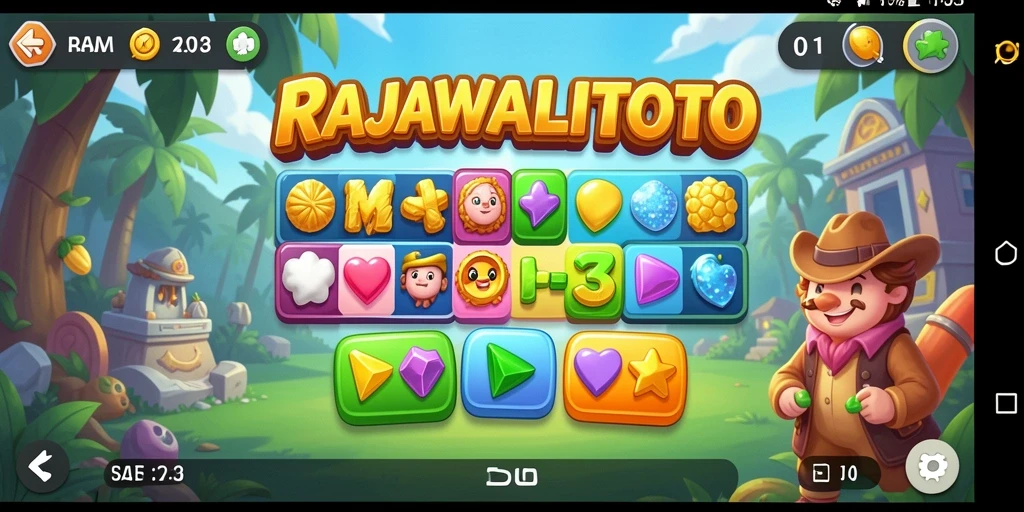 Tampilan gameplay RAJAWALITOTO yang seru dan penuh warna.