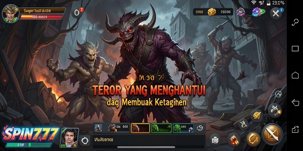 Tangkapan layar dari gameplay SPIN777 yang mencekam dan penuh ketegangan.