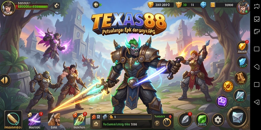 Tampilan gameplay TEXAS88 yang mendebarkan dan penuh aksi dalam genre RPG.