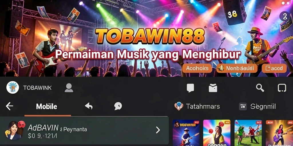 Screenshot gameplay TOBAWIN88 menampilkan pemain menikmati lagu-lagu yang menantang.