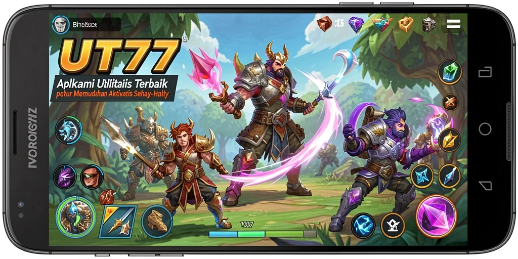 Tampilan antarmuka UT77 yang sederhana dan fungsional.