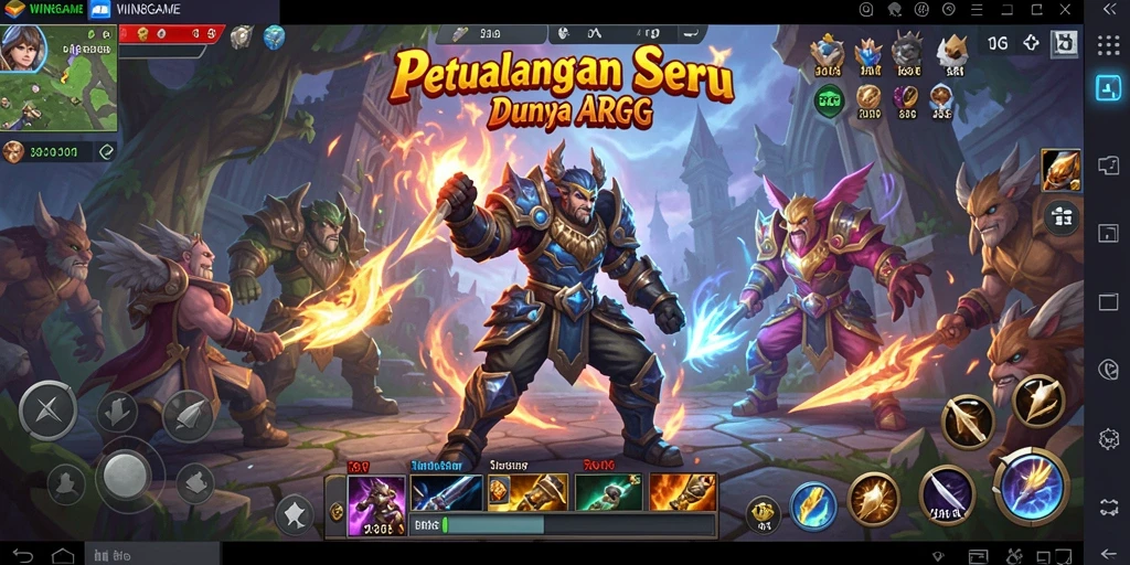 Screenshot gameplay <strong>WIN8GAME</strong> menunjukkan aksi seru dalam pertempuran ARPG.