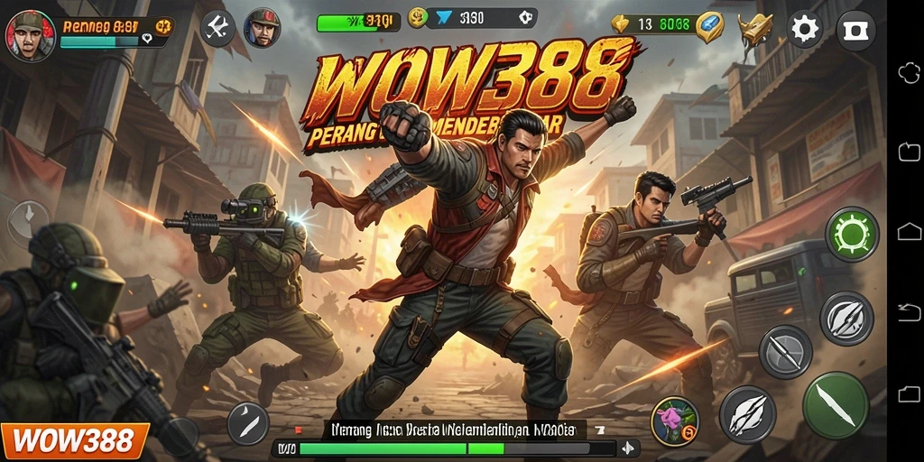 Tampilan gameplay WOW388 yang mendebarkan saat pertarungan aksi melawan musuh.