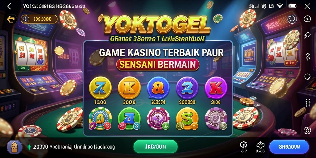 Tampilan gameplay menarik di YOKTOGEL dengan suasana Kasino.